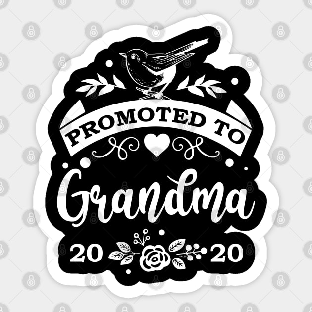Promoted to Grandma 2020 Sticker by creative